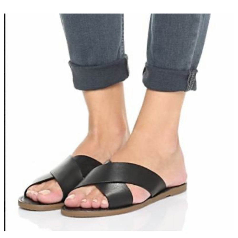 Madewell Black Leather Sandals